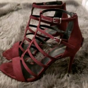 Express burgundy heels